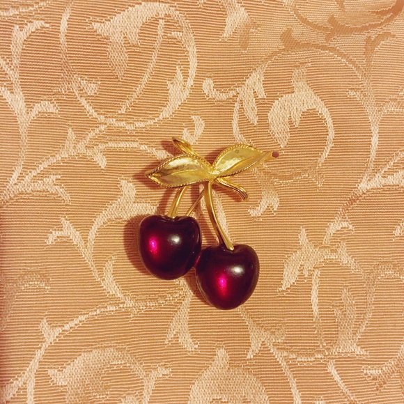Cherry Pin/Brooch π - Picture 1 of 2